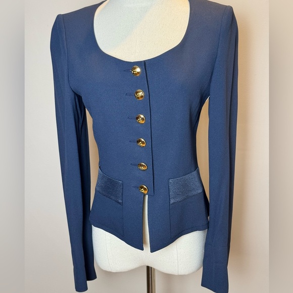 Sonia Rykiel Vintage Women’s Gold Button Blazer - size 36 - Picture 2 of 8